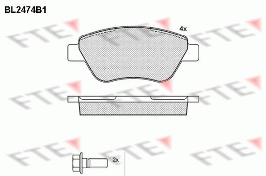 Bremseklosser FTE 9010754 Bremseklosser FTE 9010754