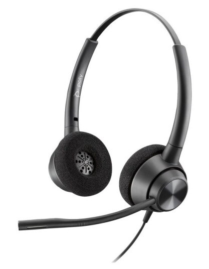 HP Poly EncorePro 320 QD Stereo Headset ??? Svart