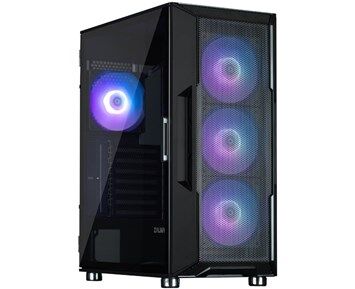 Zalman i3 Neo Black Midi Tower Kabinett med Herdet Glass og 4 ARGB Vifter