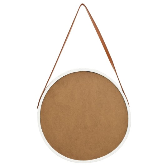 vidaXL Veggspeil med stropp 50 cm hvit vidaXL Veggspeil med stropp 50 cm hvit