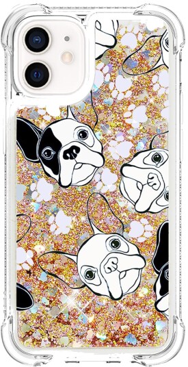 Trolsk Mobildeksel med Flytende Glitter Hunder (iPhone 11 Pro Max)