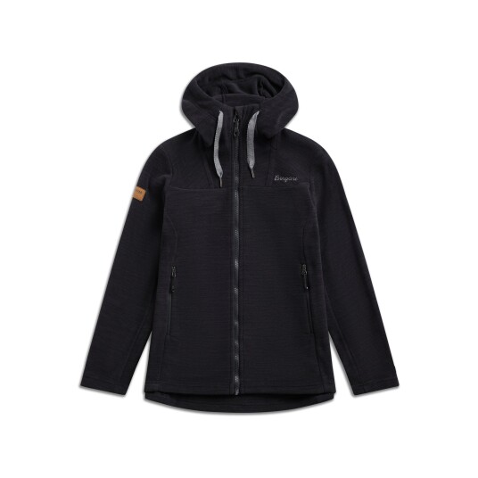 Bergans Hareid Fleece Hood Jacket Women Black M M