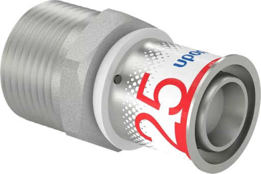 Uponor S PRESS kobling med nippel CW724 25xR1"MT Uponor S PRESS kobling med nippel CW724 25xR1"MT