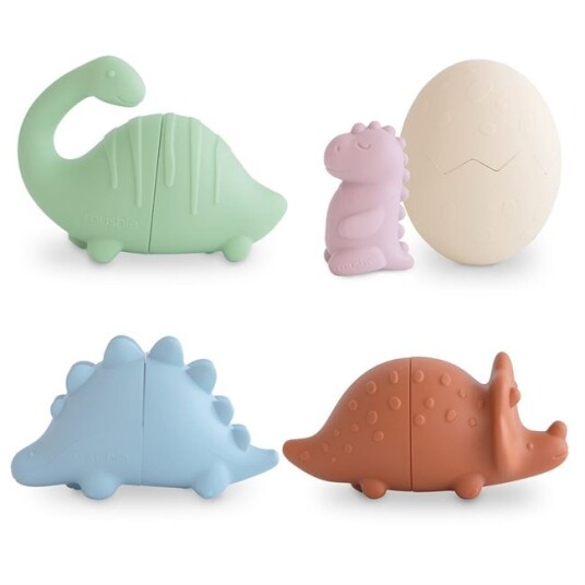 Mushie Dino Mold Free Bath Play Sett 5 Pack