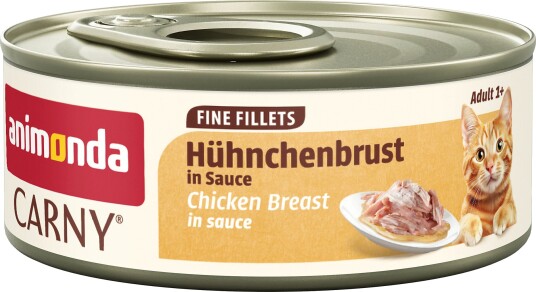 Animonda Carny Våtfôr Adult Fine Fillets I Saus Kyllingbryst 12 X 60 G