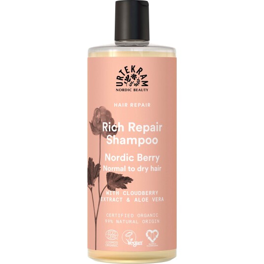 Urtekram Nordic Berry Sjampo 500 ml med Multebær og Aloe Vera Urtekram Nordic Berry Sjampo 500 ml med Multebær og Aloe Vera