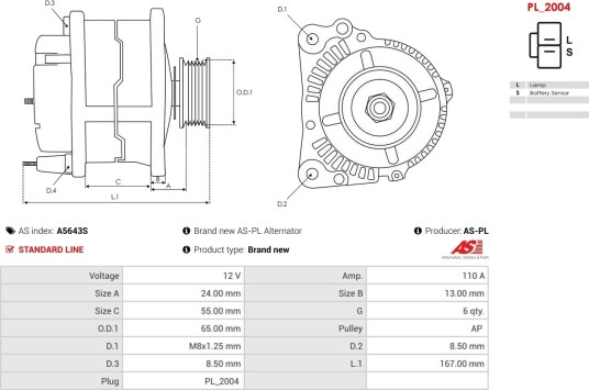 AS PL A5643S Dynamo