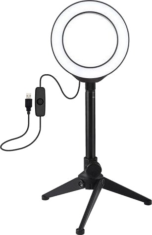 Puluz Led Ringlampe 12Cm Med Stativ Bordstativ Opp Til 21,8Cm Usb Pkt3084b