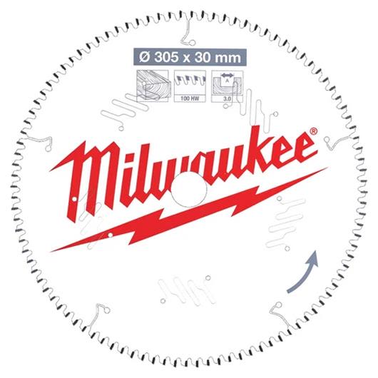 Milwaukee 305 mm Sirkelsagblad 100T til Elektroverktøy