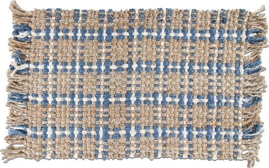 Dørmatte River natur/blå Størrelse: 60 x 90 cm Dørmatte River natur/blå Størrelse: 60 x 90 cm