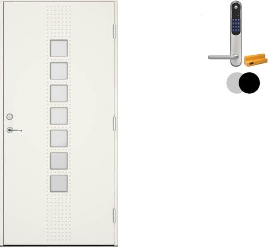 Ytterdør Swedoor Advance-Line Statement Signum med Yale Doorman Classic Home