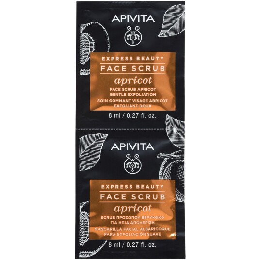 APIVITA Express Beauty Face Scrub for Gentle Exfoliation with Apricot 2X8 ml APIVITA Express Beauty Face Scrub for Gentle Exfoliation with Apricot 2X8 ml