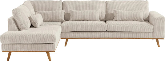 Copenhagen 4 seters Venstrevendt L formet Sjeselongsofa i Manchester Beige
