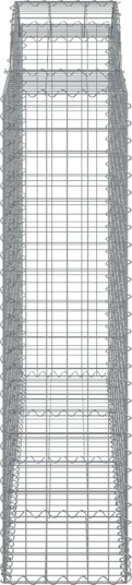 vidaXL Gabionkurver buede 2 stk 200x50x160/180 cm galvanisert jern