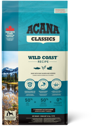 Acana Wild Coast Kornfritt Hundefôr med Sild og Flyndre 14,5 kg