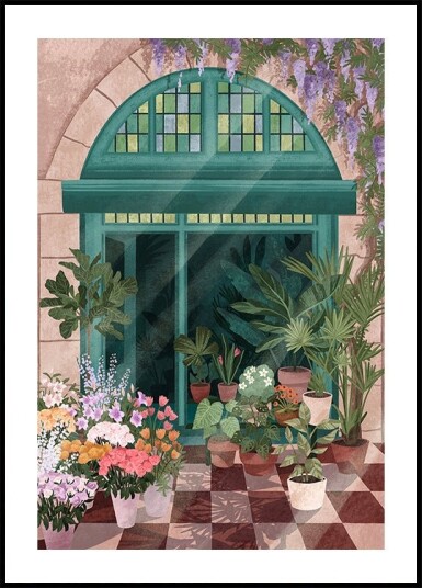 French Flowershop Plakat / 21x30cm