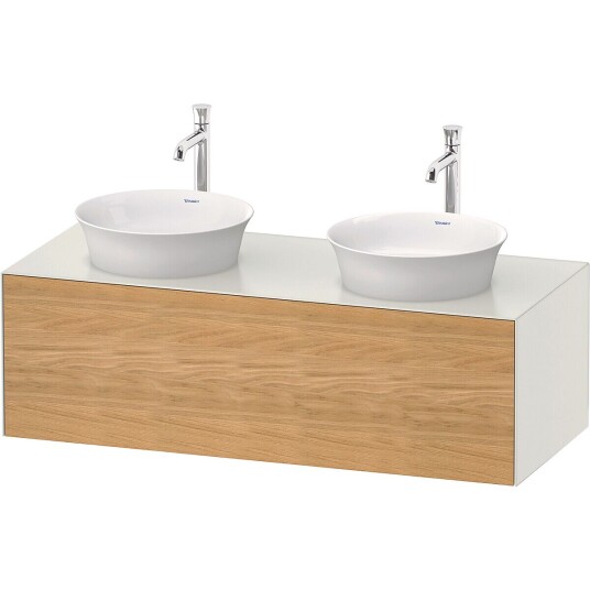 Duravit White Tulip Servantskap 1 skuff 130x55x40,8 cm Eik/Hvit Matt