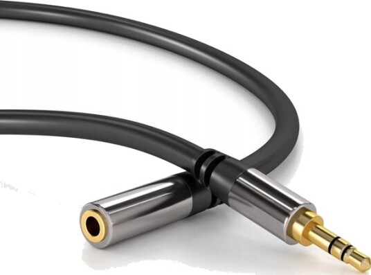 Premiumcord Skjøteledning Jack 3,5 Mm - Jack 3,5 Mm M/F 5 M