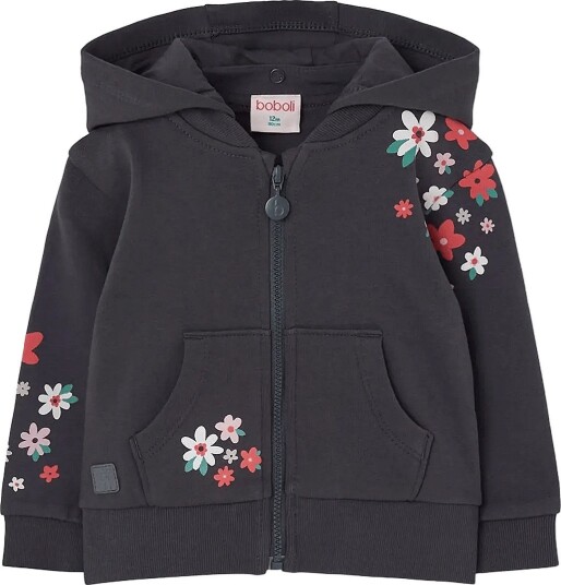 Boboli Fleece Jacket For Girl Bci ANTHRACITE 128 Boboli Fleece Jacket For Girl Bci ANTHRACITE 128