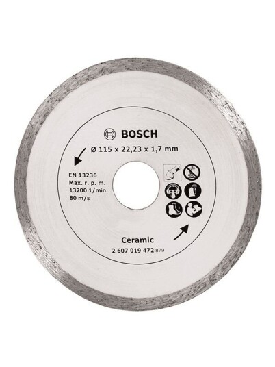 Bosch Diamantskjæreplate 115 mm for Keramikk - Elektroverktøy Tilbehør