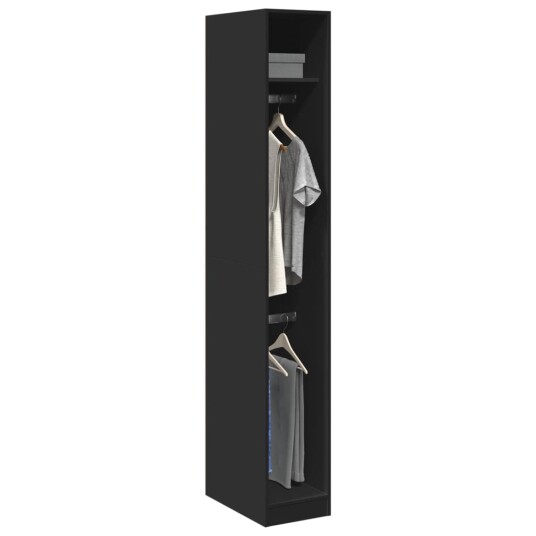  Garderobe svart 30x50x200 cm konstruert tre 8721158341204