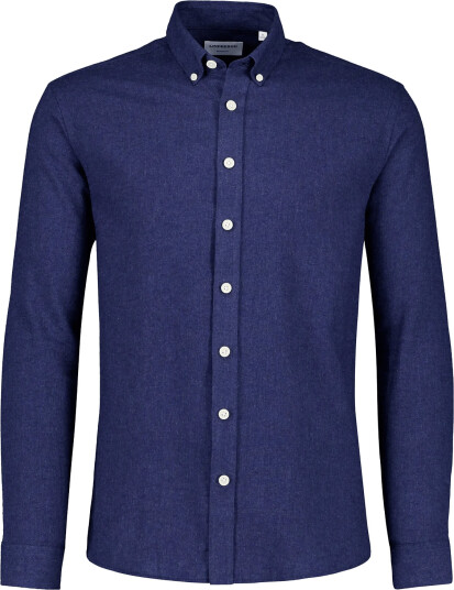 Lindbergh Mélange Brushed Shirt L/S Regular Navy M