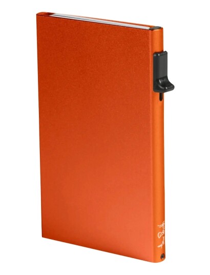 Tony Perotti Furbo Single Aluminum Cardholder Orange ONE SIZE Tony Perotti Furbo Single Aluminum Cardholder Orange ONE SIZE