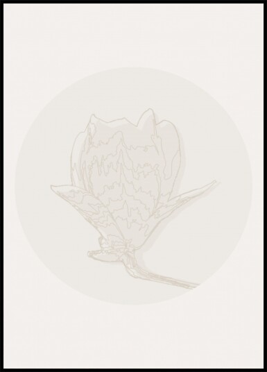 Delicate Floral Outline Plakat / 40x50