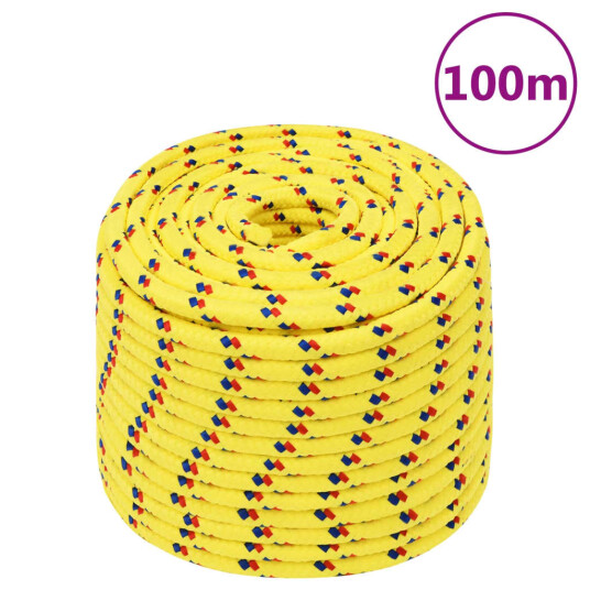  Båttau gul 12 mm 100 m polypropylen