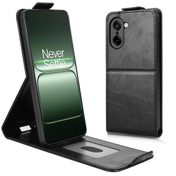 OnePlus Ace 5 Racing/Nord CE5 vertikalt flip etui med stativ Svart
