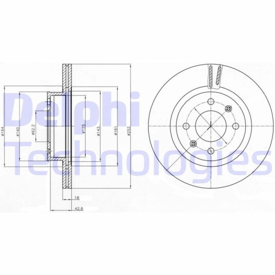 Bremseskive DELPHI BG4295 Bremseskive DELPHI BG4295