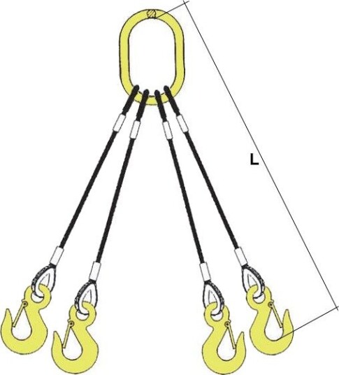 Gunnebo Fôrvognslange Gfoder 4-Dels, 1,2T, 1,5 m