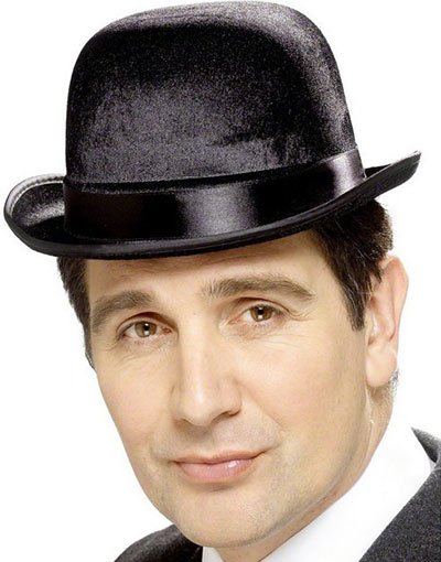 Bowlerhatt Sort Hodeplagg