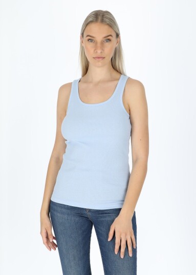 Ellen New York Ellen Rib Tank Lt. Blue 40 Topper