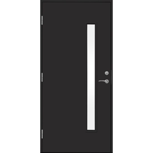 Solid Ytterdør funkis 90x210 venstre dempet sort sidestilt klart glass ncs s8500 n Solid Ytterdør funkis 90x210 venstre dempet sort sidestilt klart glass ncs s8500 n
