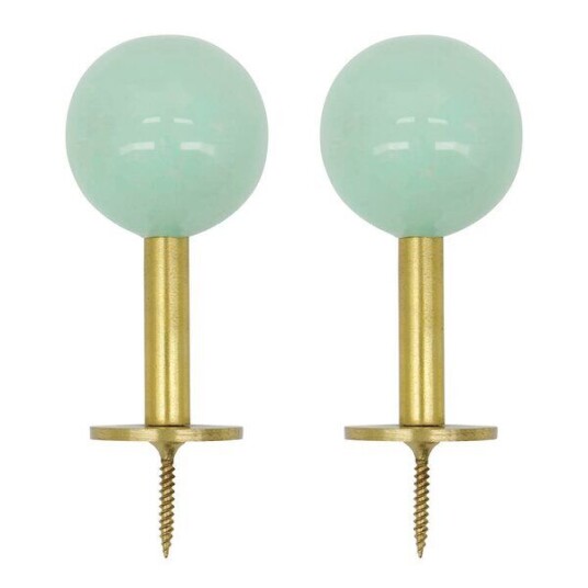 House Doctor Ball knagg 8x4 cm 4 stk messing/aqua House Doctor Ball knagg 8x4 cm 4 stk messing/aqua