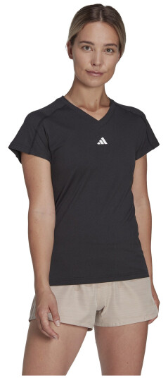 Adidas TR-ES V-neck T-shirt, dame Black S Adidas TR-ES V-neck T-shirt, dame Black S