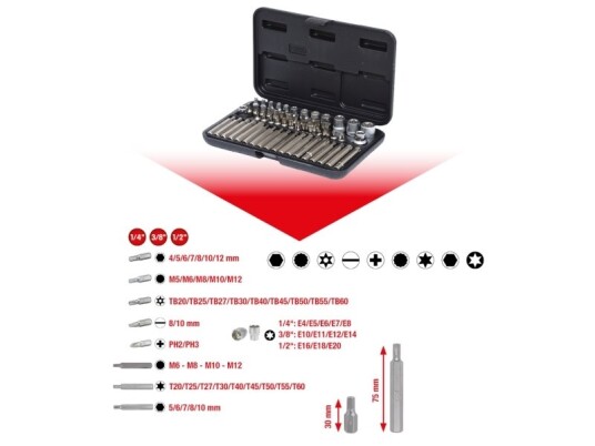 Ks Tools 911.4305 Støpselsett 57 Hoder Stål 2 Kg Ks Tools 911.4305 Støpselsett 57 Hoder Stål 2 Kg