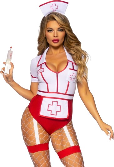 Nurse Feelgood Kostyme til Dame 2 Deler Nurse Feelgood Kostyme til Dame 2 Deler