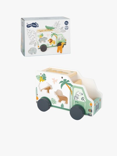 Small Foot  Wooden Shape Sorter Jeep Safari 6dlg