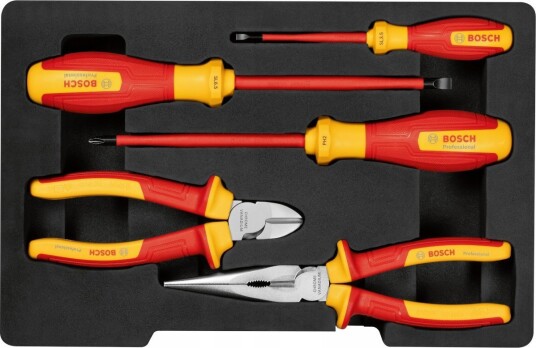 Bosch Professional 1600A02NG2 VDE Verktøysett VDE Isolert Til Elektriske Installasjoner Testet Opp Til 10.000 Volt 5 Deler Bosch Professional 1600A02NG2 VDE Verktøysett VDE Isolert Til Elektriske Installasjoner Testet Opp Til 10.000 Volt 5 Deler