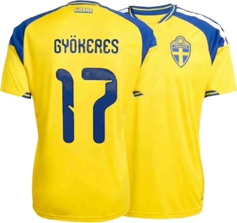 Sverige 2026 VM Hjemmedrakt Viktor Gyokeres 17 Menn Kvinner Barn