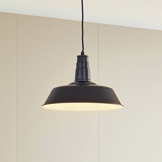 Lindby hengelampe Laylan svart/hvit Ø 36 cm metall Lindby hengelampe Laylan svart/hvit Ø 36 cm metall