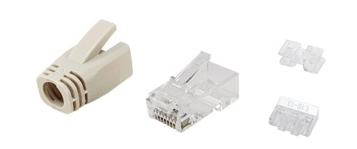 Equip 121176 Rj-45 Gjennomsiktig Hvit Cat6a Gull 4 G 48 Mm