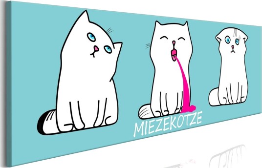 Bilde Miezekotze Cat Trio Blue 135x45 Artgeist sp. z o. o.