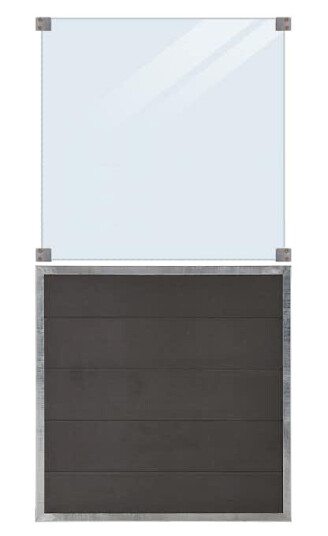 Gjerde PLUS Futura Kompositt Klart Glasss 90×180 cm
