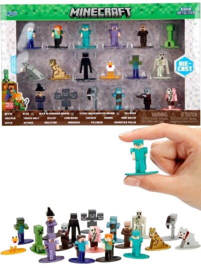 Minecraft Nano figursett serie 12 18 figurer i metall