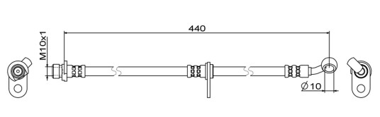 Bremseslange METZGER 4111847 Bremseslange METZGER 4111847