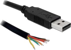 Delock Converter USB 2.0 > Serial TTL 6 open wires 5 V   seriell adapter   USB