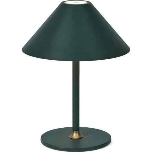 Hygge Bordlampe på batteri Ø19cm, mørkegrønn